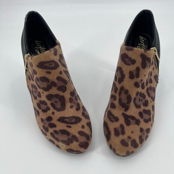 Y2K Dexflex Comfort Leopard Bootie heel womens Shoes Sz 9 Stiletto Glam Rocker - Picture 3 of 15